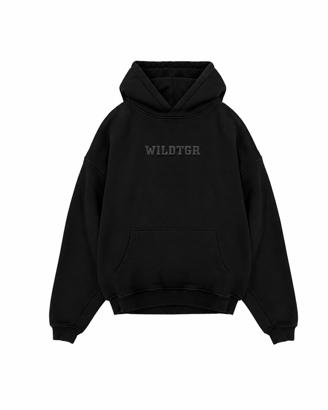 WILDTGR Hoodie Oversized Ultra Heavy Black am Model